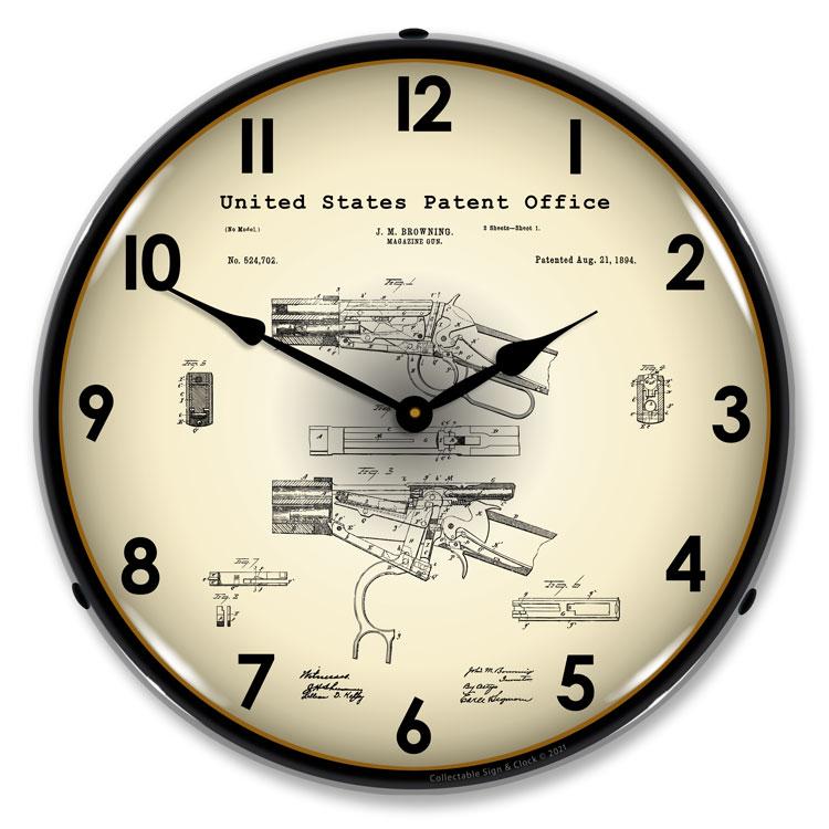 Collectable Sign and Clock - Winchester Lever Action Rifle 