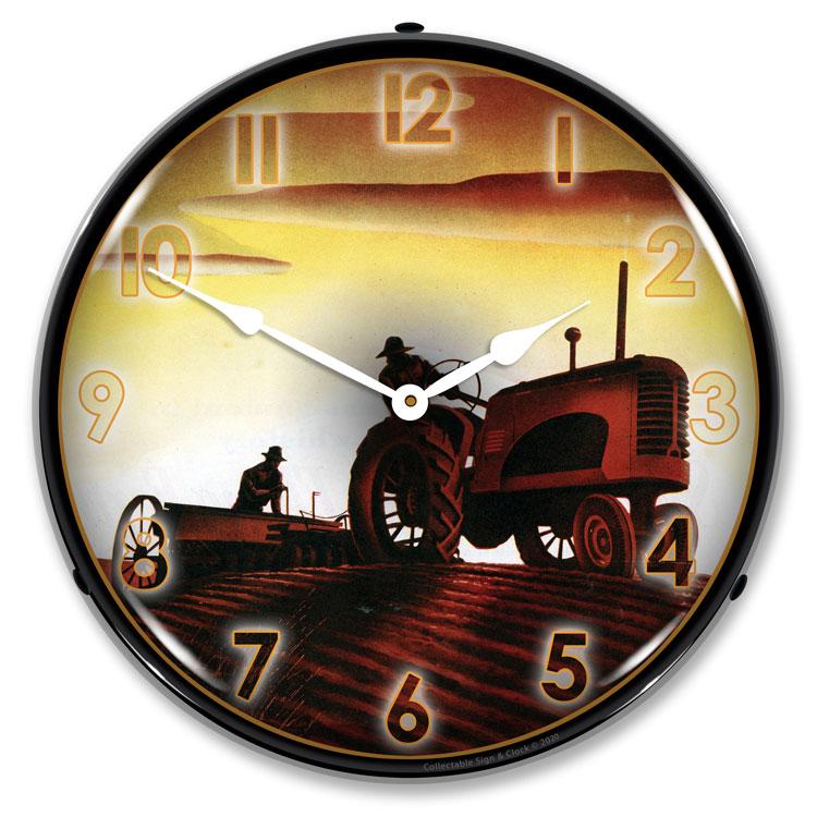 Collectable Sign and Clock - Working in the Field Clock - 