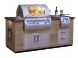 Fire Magic 6-Foot GFRC Pre-Fab BBQ Island - French Barrel Oak