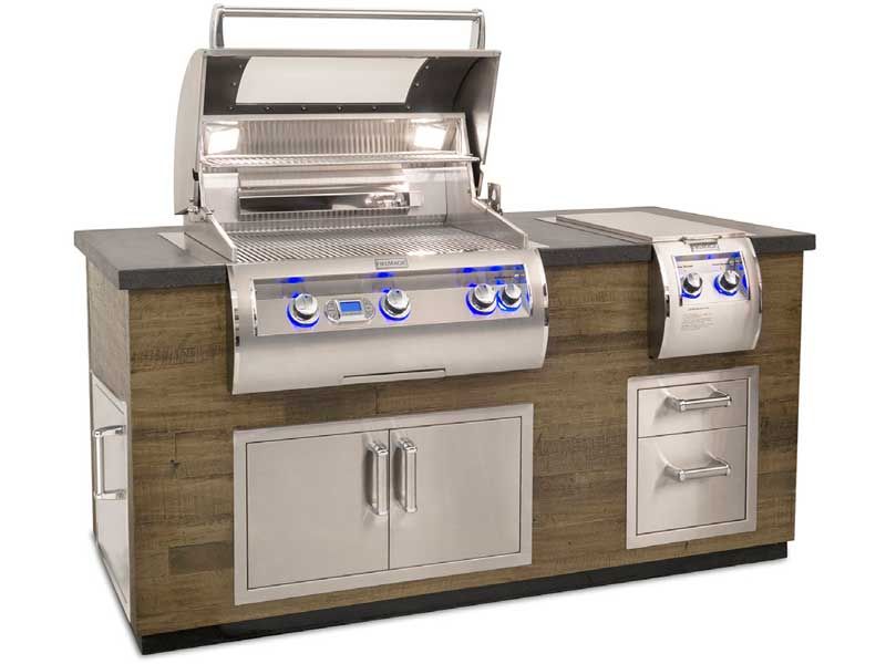 Fire Magic 6-Foot GFRC Pre-Fab BBQ Island - French Barrel Oak