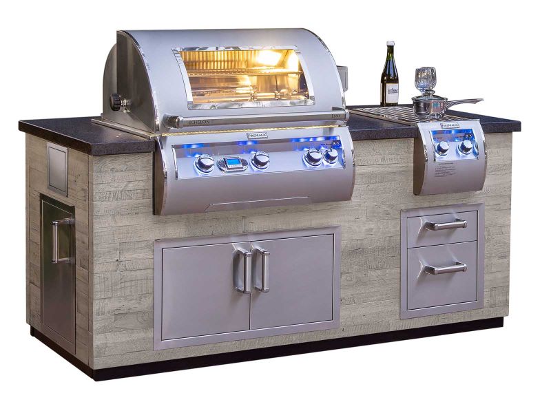 Fire Magic 6-Foot GFRC Silver Pine Reclaimed Wood Island
