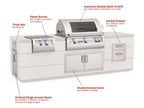 Fire Magic 9-Foot GFRC BBQ Island System with Double Drawers