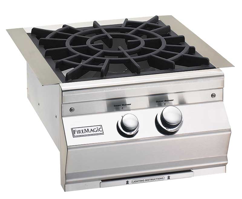 Fire Magic Power Burner 60,000 BTU Dual Porcelain Cast-Iron Grid
