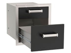 Fire Magic Echelon Flush 14-Inch Black Double Access Drawer