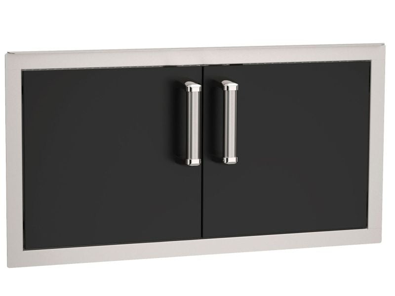 Fire Magic Echelon Flush 30x14 Black Double Access Door Soft-Close