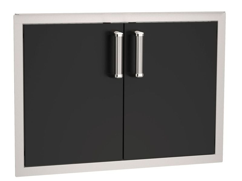 Fire Magic Echelon Flush 30x20in Black Double Access Door Soft-Close
