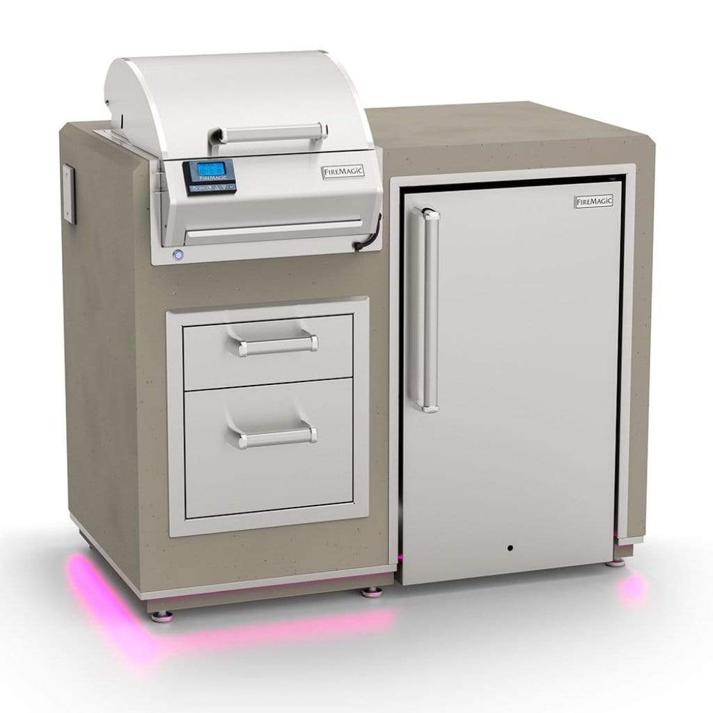 Fire Magic Electric Grill Island Bundle with Refrigerator, Drawers