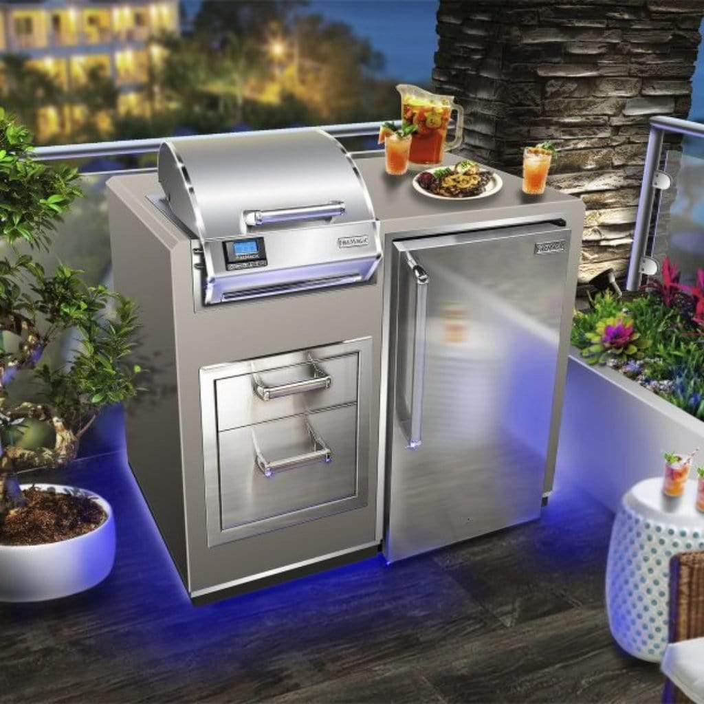 Fire Magic Electric Grill Island Bundle with Refrigerator, Drawers