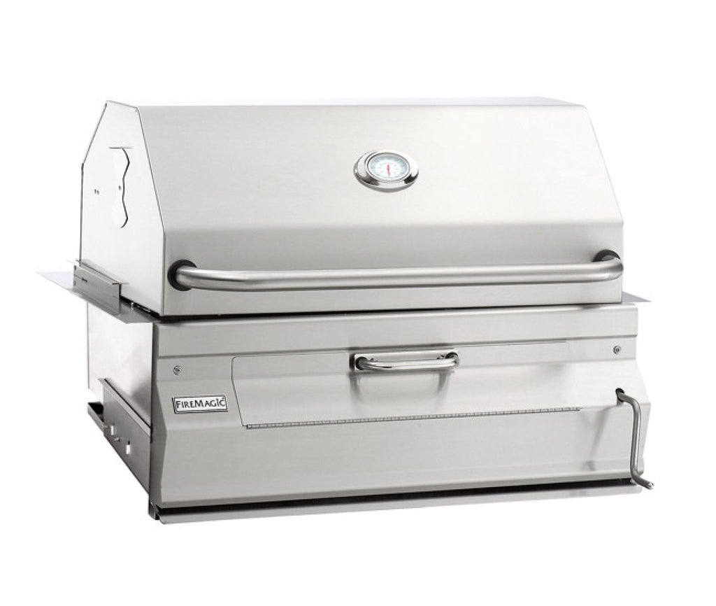 Fire Magic 24-Inch Stainless Steel Charcoal Slide-In Grill Smoker Hood