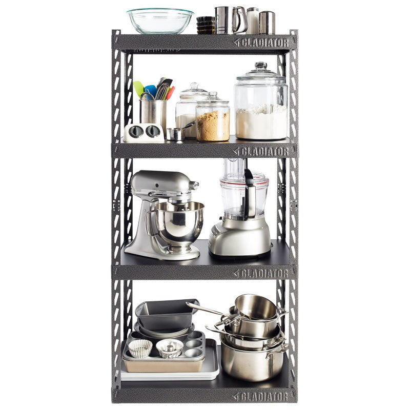 GLADIATOR 30’’ WIDE EZ CONNECT RACK W/FOUR 15’’ DEEP SHELVES