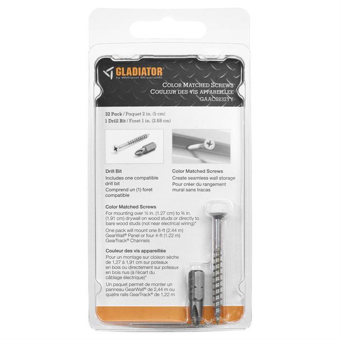 Gladiator 32-Pack Color Matched Screws