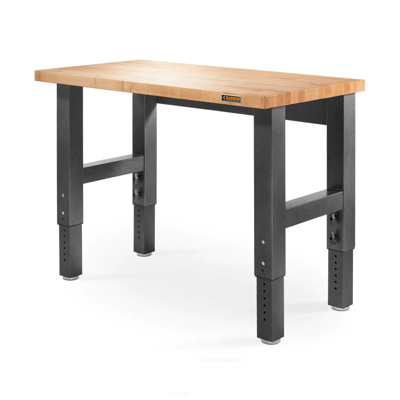 Gladiator 4’ Hardwood Adjustable Height Workbench