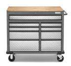 Gladiator 41-Inch 9-Drawer Mobile Tool Workbench with Solid