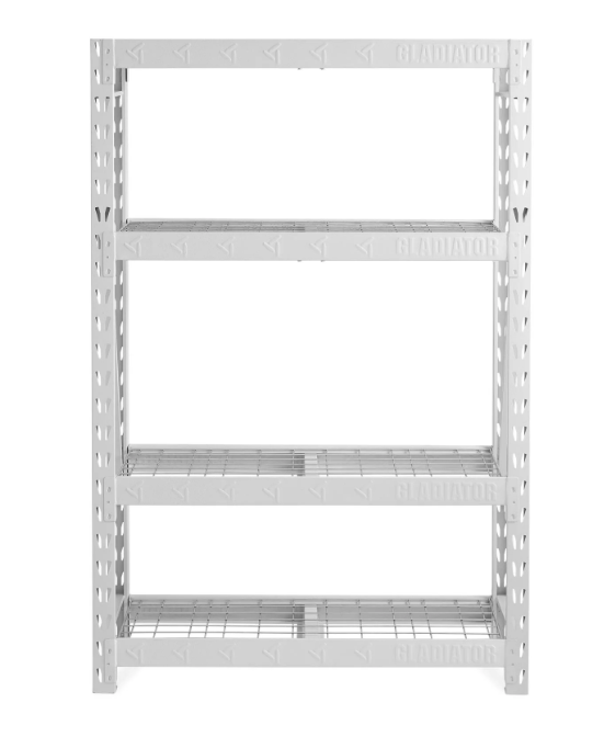 Gladiator 48in Heavy Duty Rack With Four Deep Shelves