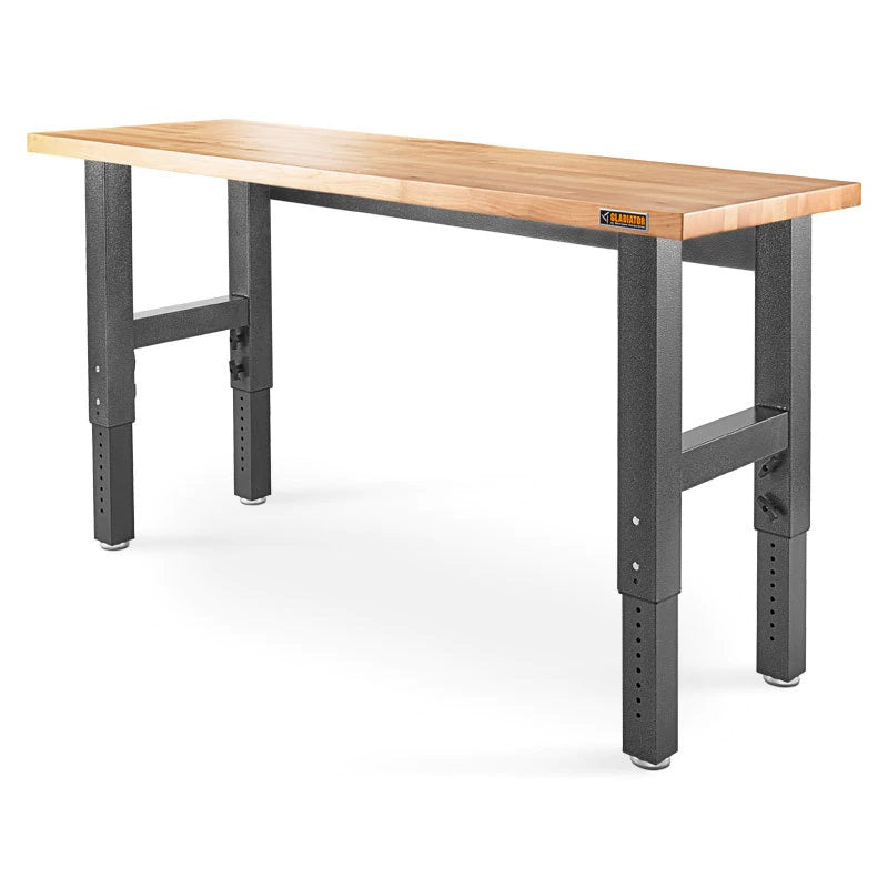 Gladiator 6‚Äô Hardwood Adjustable Height Workbench