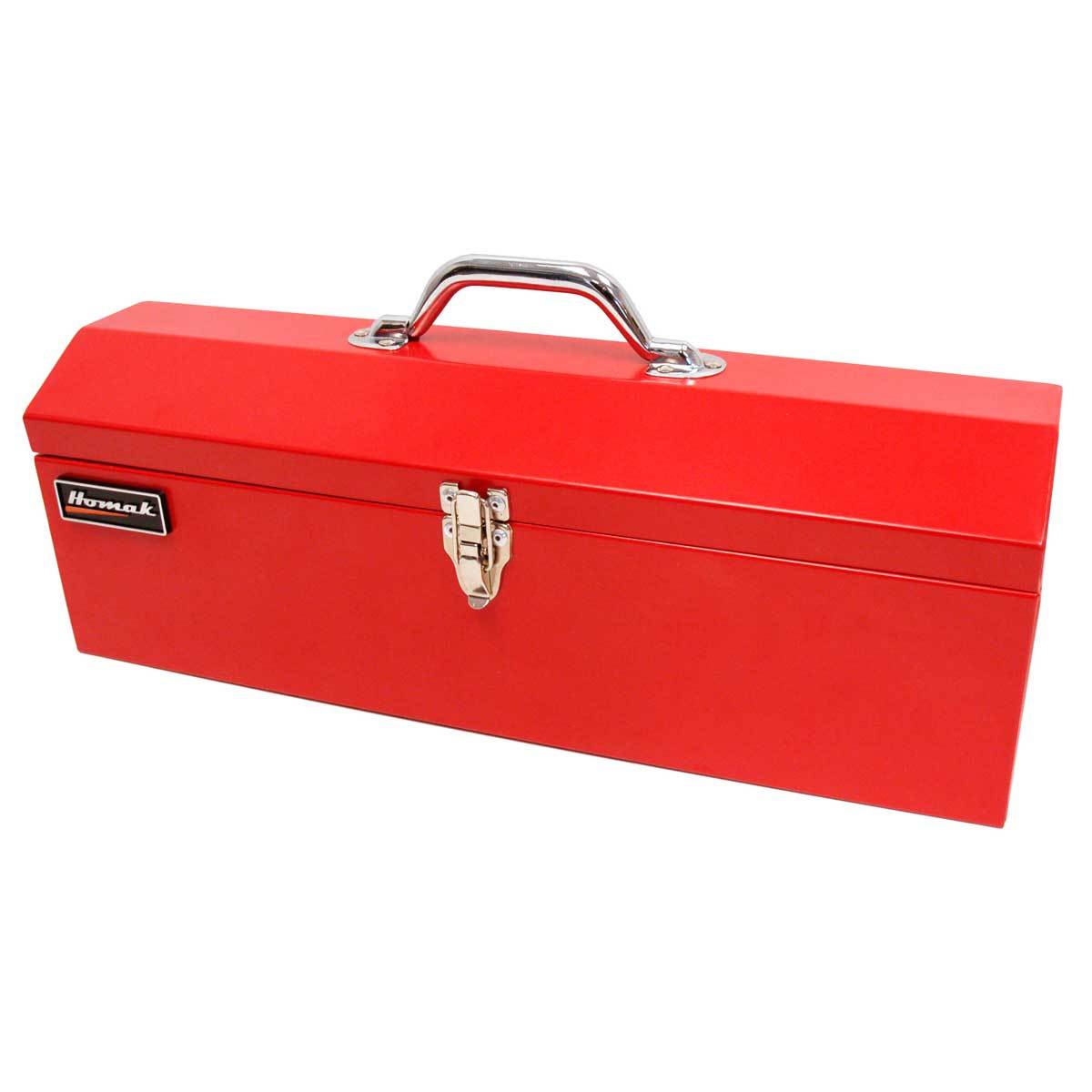 Homak 19’’ Red metal Toolbox w/ Black metal tray