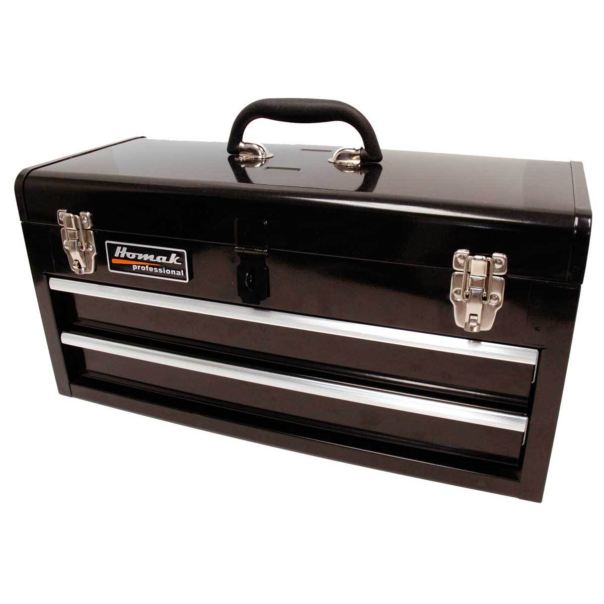 Homak 20’’ 2-Drawer Ball-Bearing Toolbox - Black
