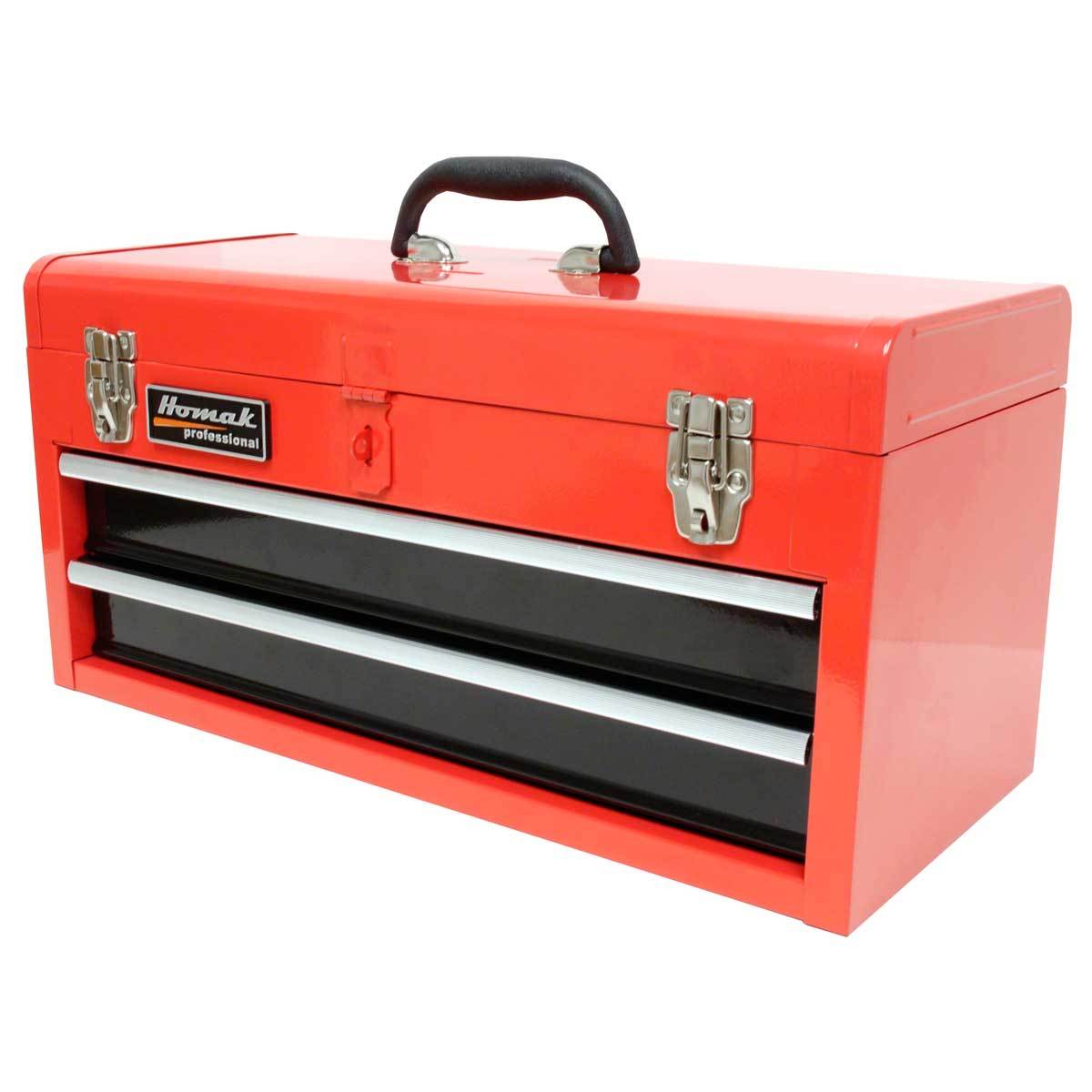 Homak 20’’ 2-Drawer Ball-Bearing Toolbox - Red
