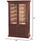 Humidor Supreme Commercial Humidor Cabinet Walnut Finish 5000 Cigar Capacity