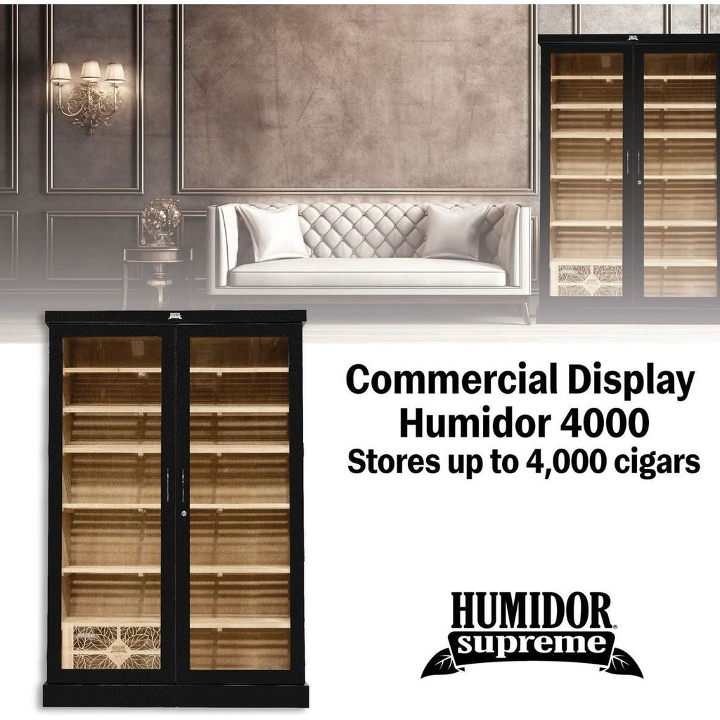 Humidor Supreme Commercial Display Cigar Humidor Cabinet - 4000 Capacity