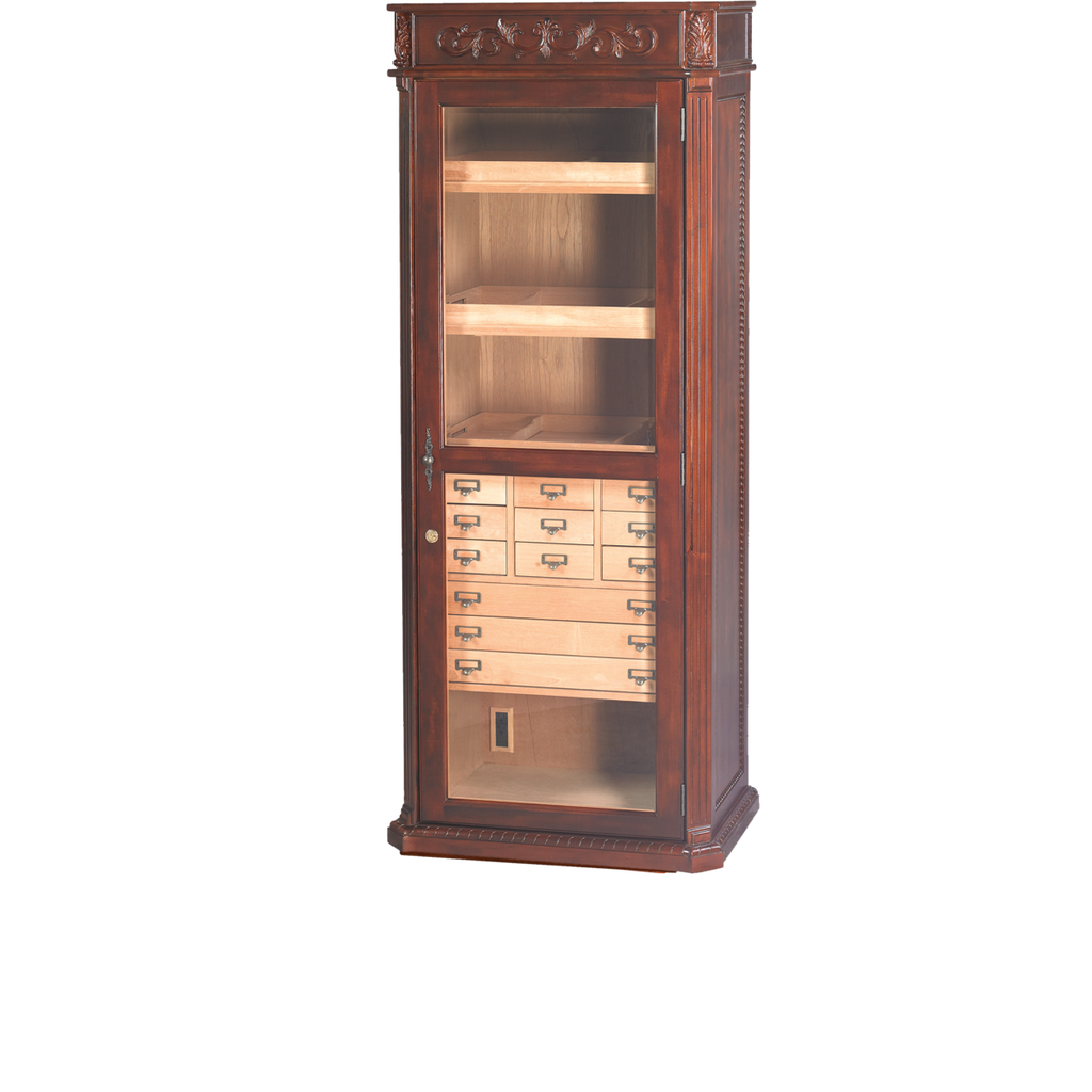 Humidor Supreme Olde English Dark Walnut Humidor Cabinet 3,500 Capacity