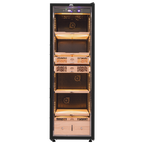 Humidor Supreme 9000 Series Electronic Humidor Black Cabinet for Cigars