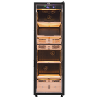 Humidor Supreme 9000 Series Electronic Humidor Black Cabinet for Cigars