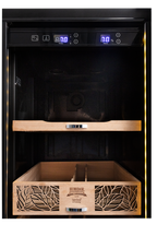 9200 Series Double-Door Electronic Humidor Cabinet Black Finish