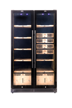 9200 Series Double-Door Electronic Humidor Cabinet Black Finish