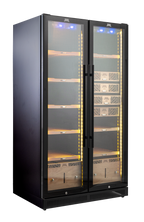 9200 Series Double-Door Electronic Humidor Cabinet Black Finish