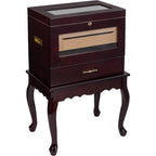 Humidor Supreme Geneve Rosewood Burl End Table Humidor 500 Cigars