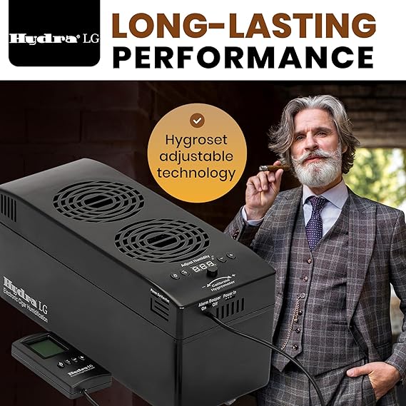 Humidor Supreme Hydra Large Black Electronic Cigar Humidifier Unit