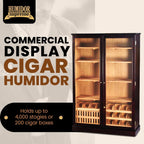 Humidor Supreme Mahogany Commercial Humidor Cabinet 4,000 Cigar Capacity