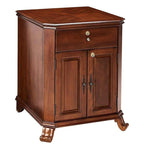 Humidor Supreme Montegue Cabinet Humidor Walnut 1,500-Cigar Capacity Cedar-Lined