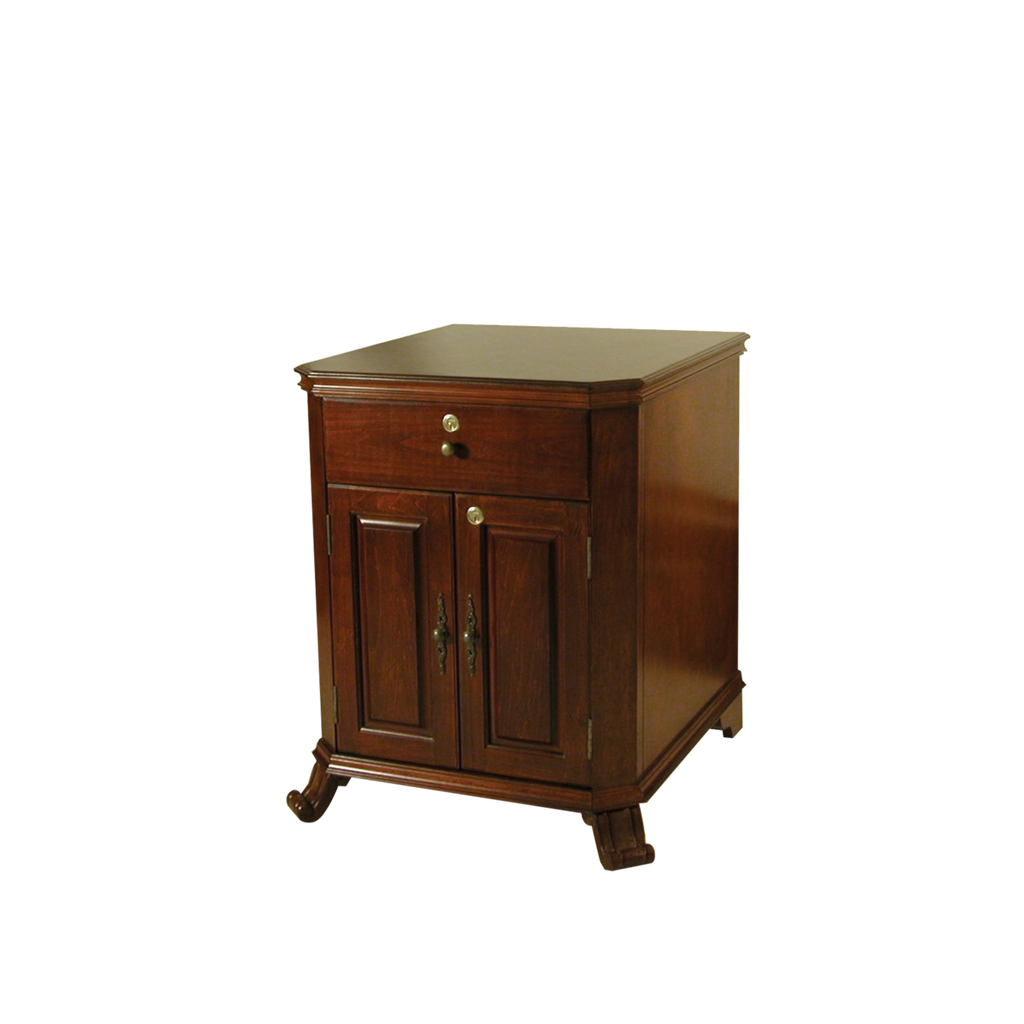 Humidor Supreme Montegue Cabinet Humidor Walnut 1,500-Cigar Capacity Cedar-Lined