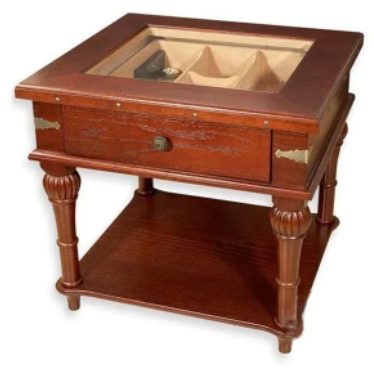 Humidor Supreme Scottsdale End Table Humidor 300-Cigar Capacity Oak