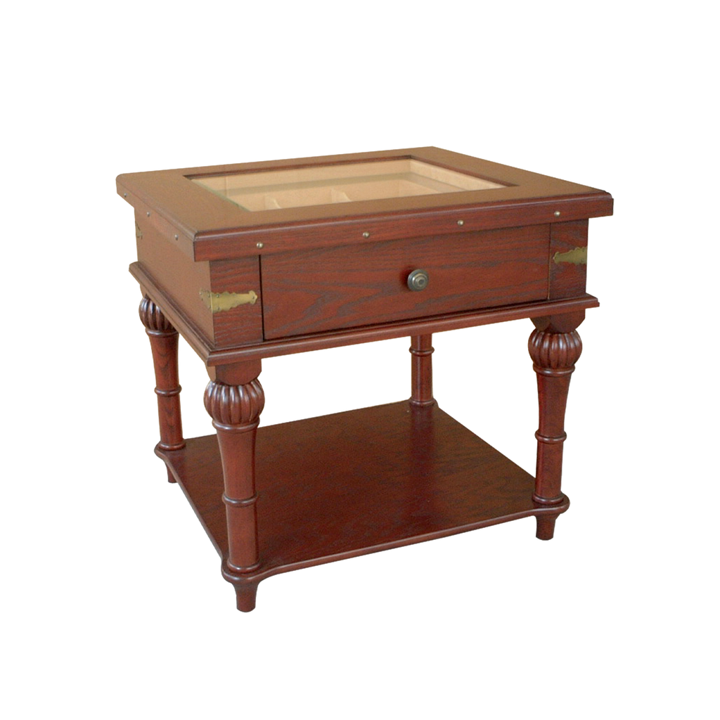 Humidor Supreme Scottsdale End Table Humidor 300-Cigar Capacity Oak