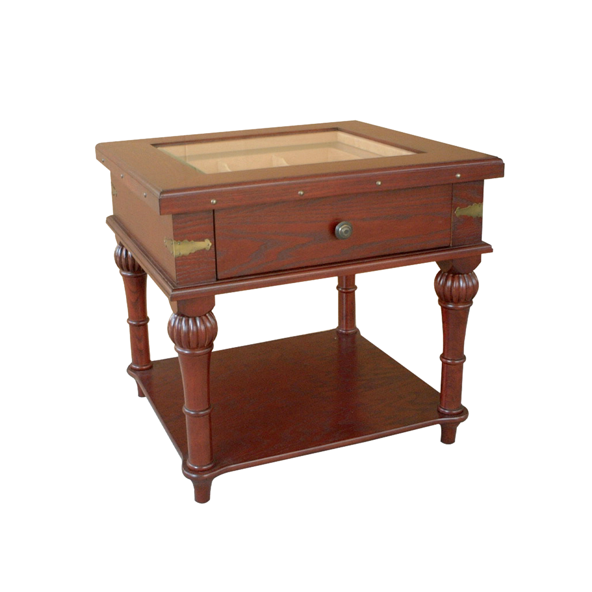 Humidor Supreme Scottsdale End Table Humidor 300-Cigar Capacity Oak