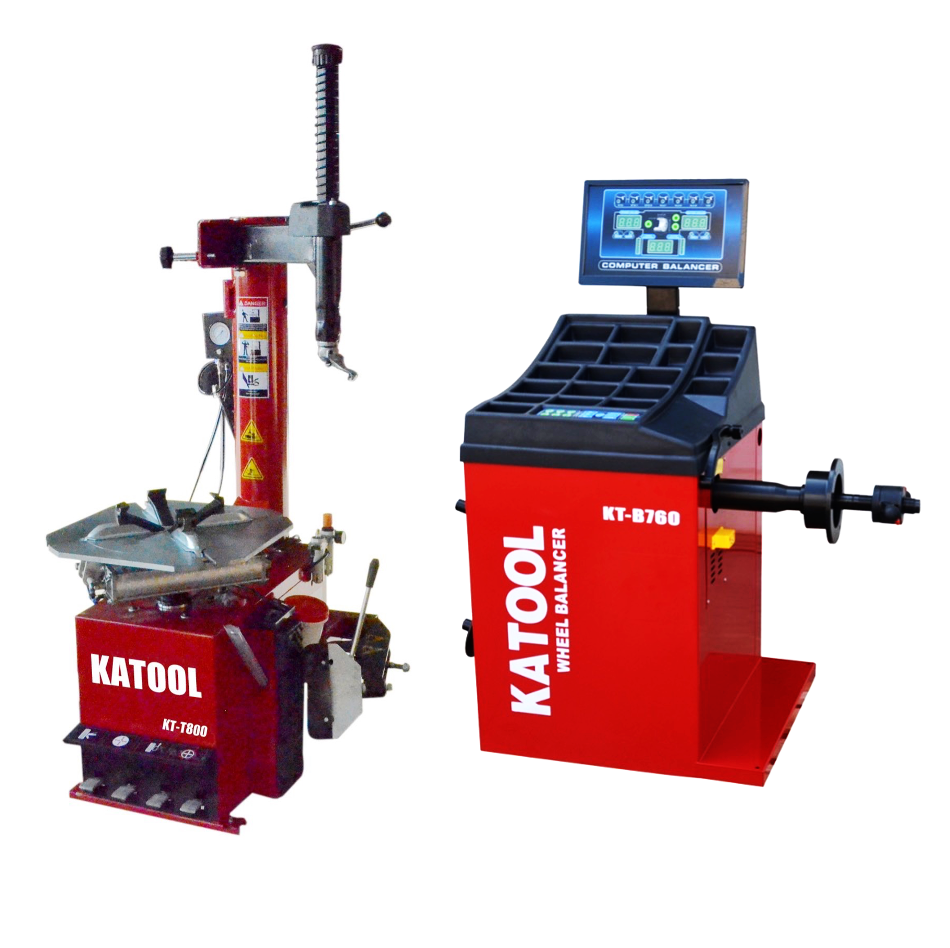 KATOOL KT-T800 Tire Changer and KT-B760 Wheel Balancer Combo