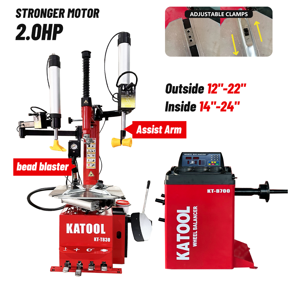 KATOOL Tire Changer KT-T830 and Wheel Balancer KT-B700 Combo