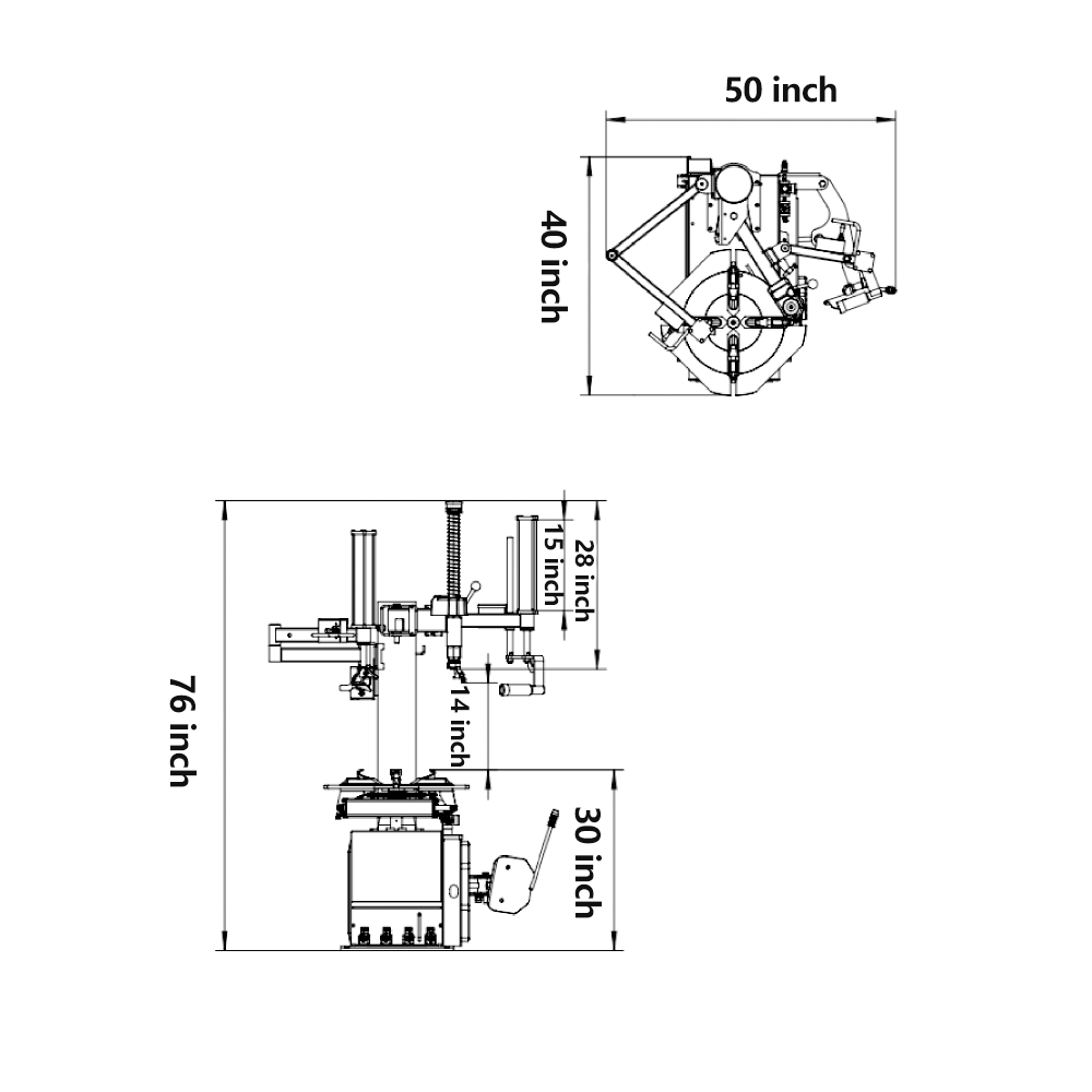 KT-T830 Tire Changer and KT-B750 Wheel Balancer Combo Kit