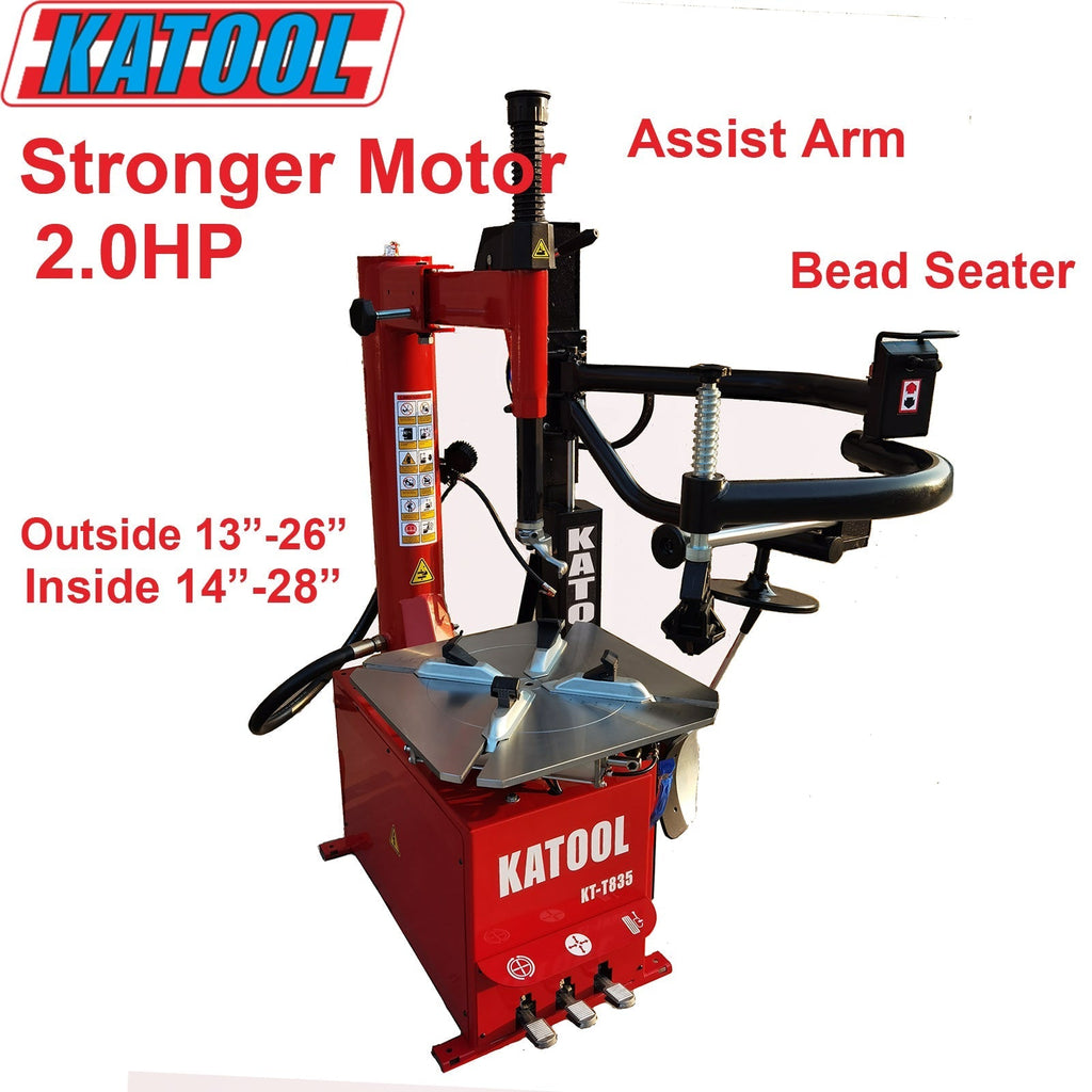 KATOOL KT-T835 2.0HP Tire Changer Machine with Wheel Clamp Assist