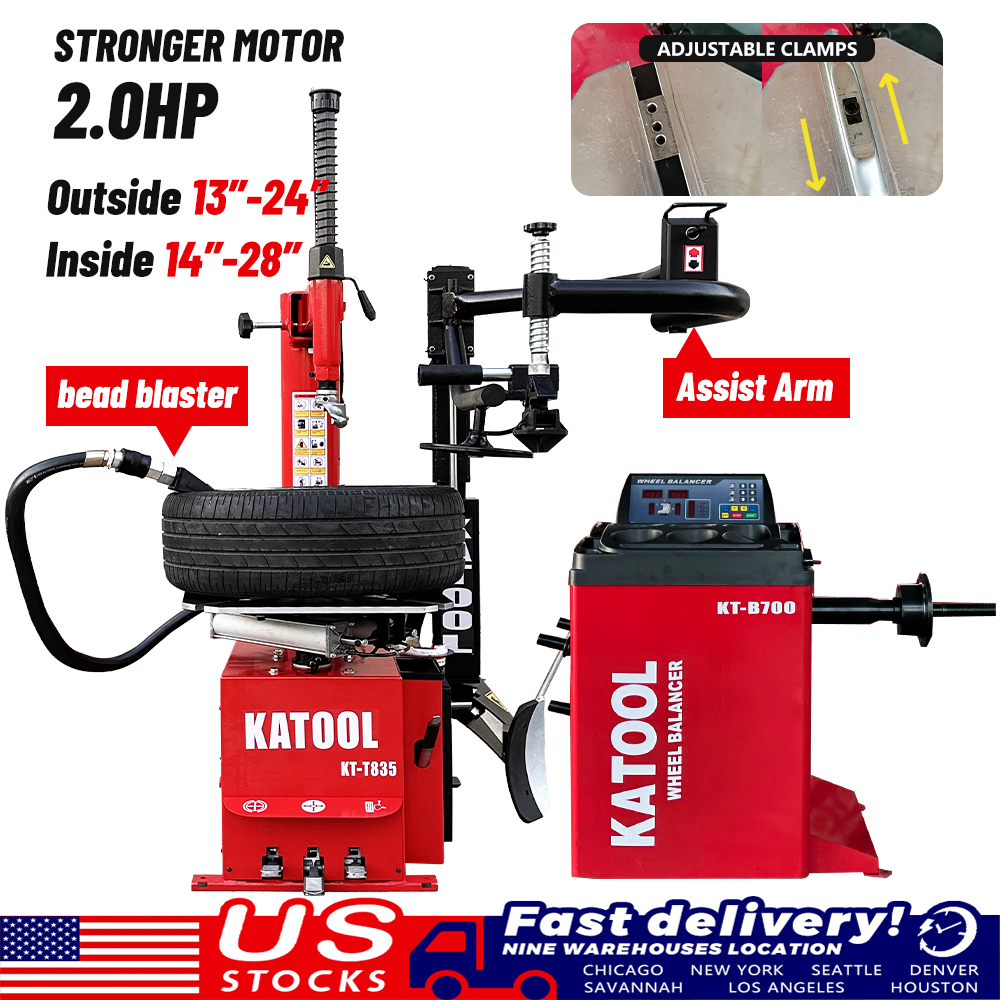 KT-T835 Tire Changer and KT-B700 Wheel Balancer Combo 41in Capacity