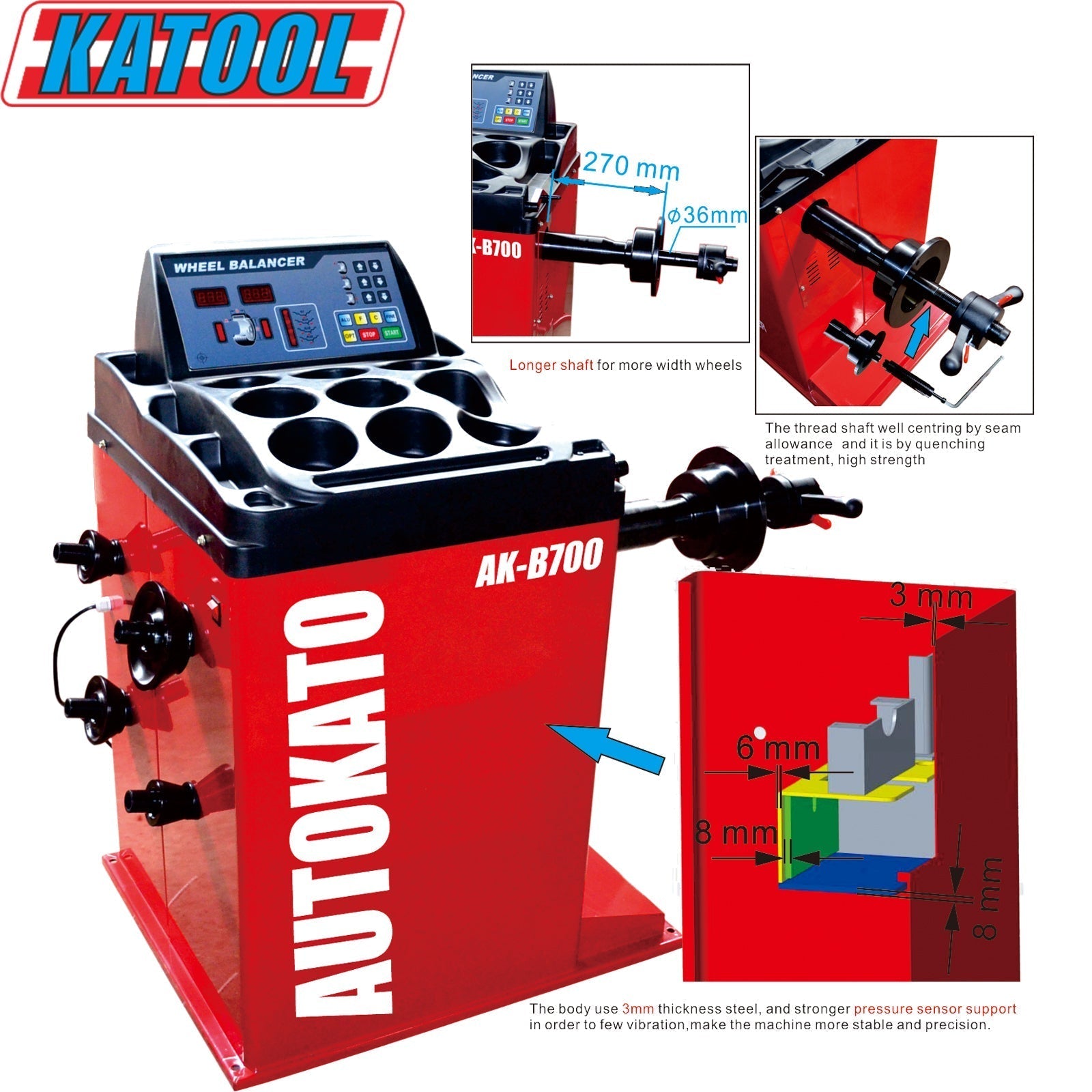 KT-T835 Tire Changer and KT-B700 Wheel Balancer Combo 41in Capacity