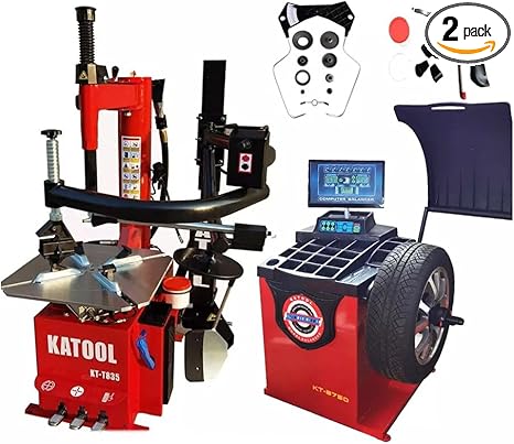 Katool KT-T835 Tire Changer and KT-B750 Wheel Balancer Combo
