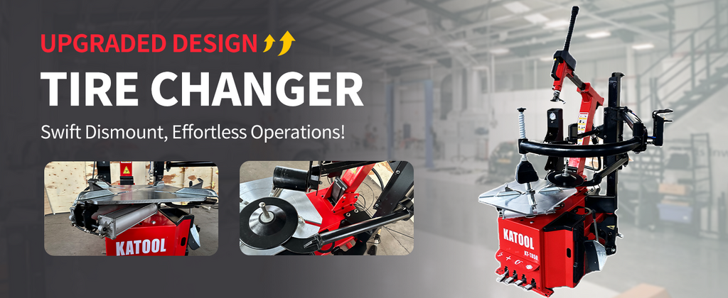 KATOOL KT-T850 Tilt-Arm Wheel Clamp Tire Changer Machine 47-inch Capacity