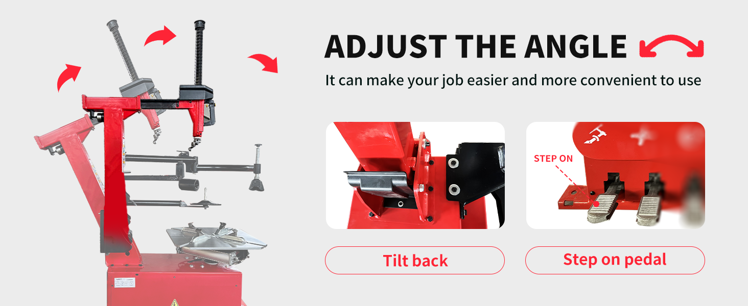 KATOOL KT-T850 Tilt-Arm Wheel Clamp Tire Changer Machine 47-inch Capacity