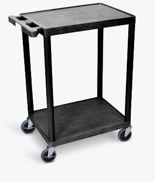 Luxor 2 Shelf Black Cart