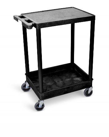 Luxor 2 Shelf Black Tub Cart