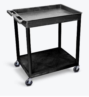 Luxor 2 Shelf Black Tub Cart